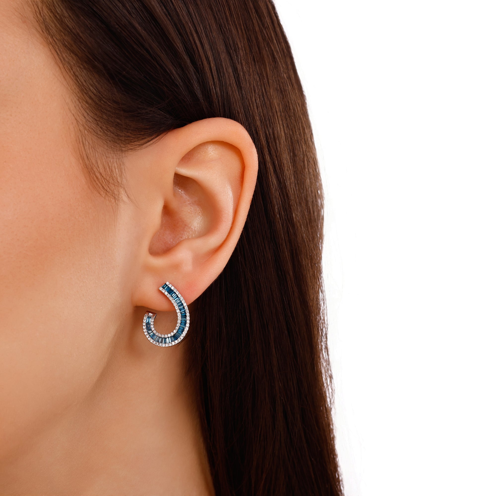 Blue Diamond Earrings