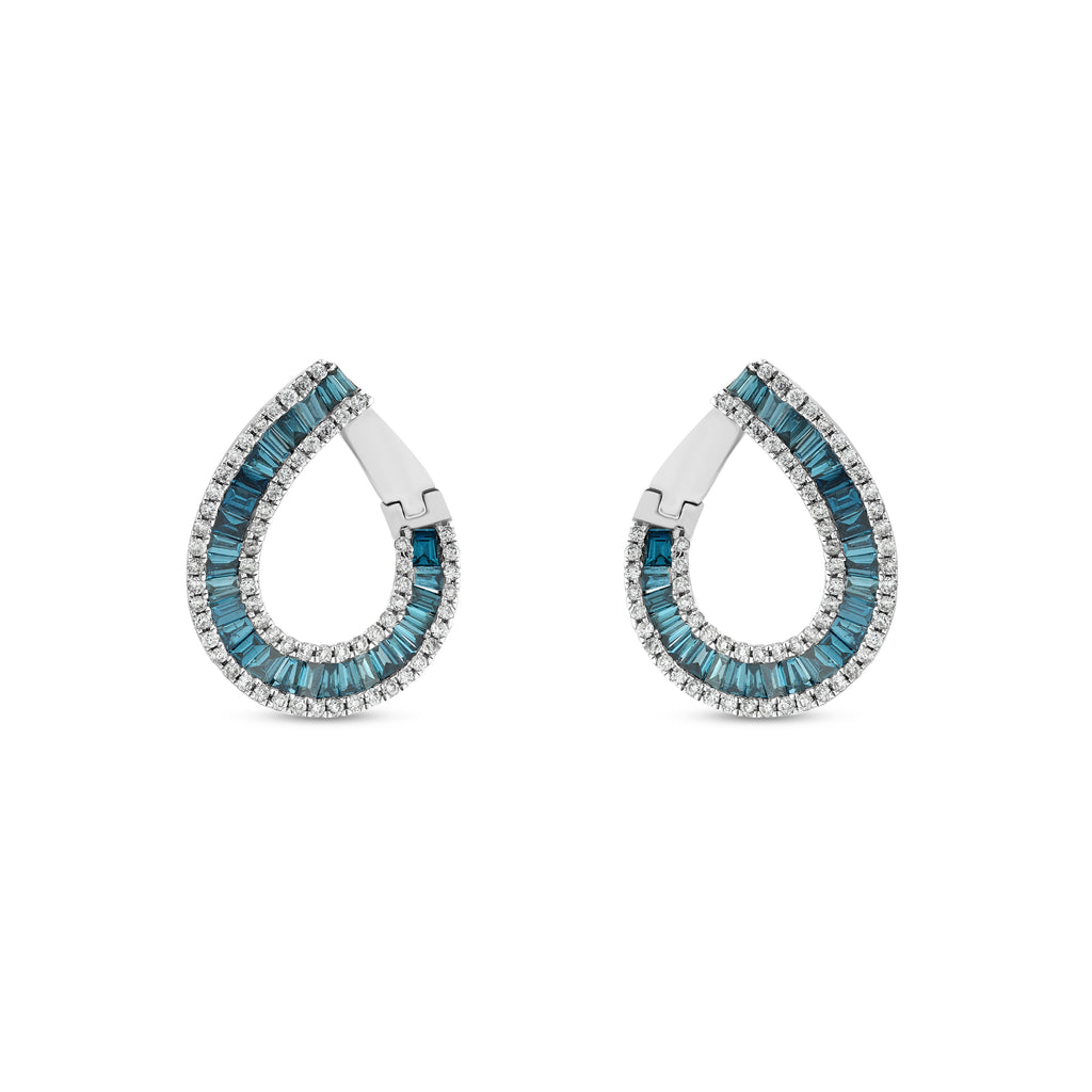 Blue Diamond Earrings