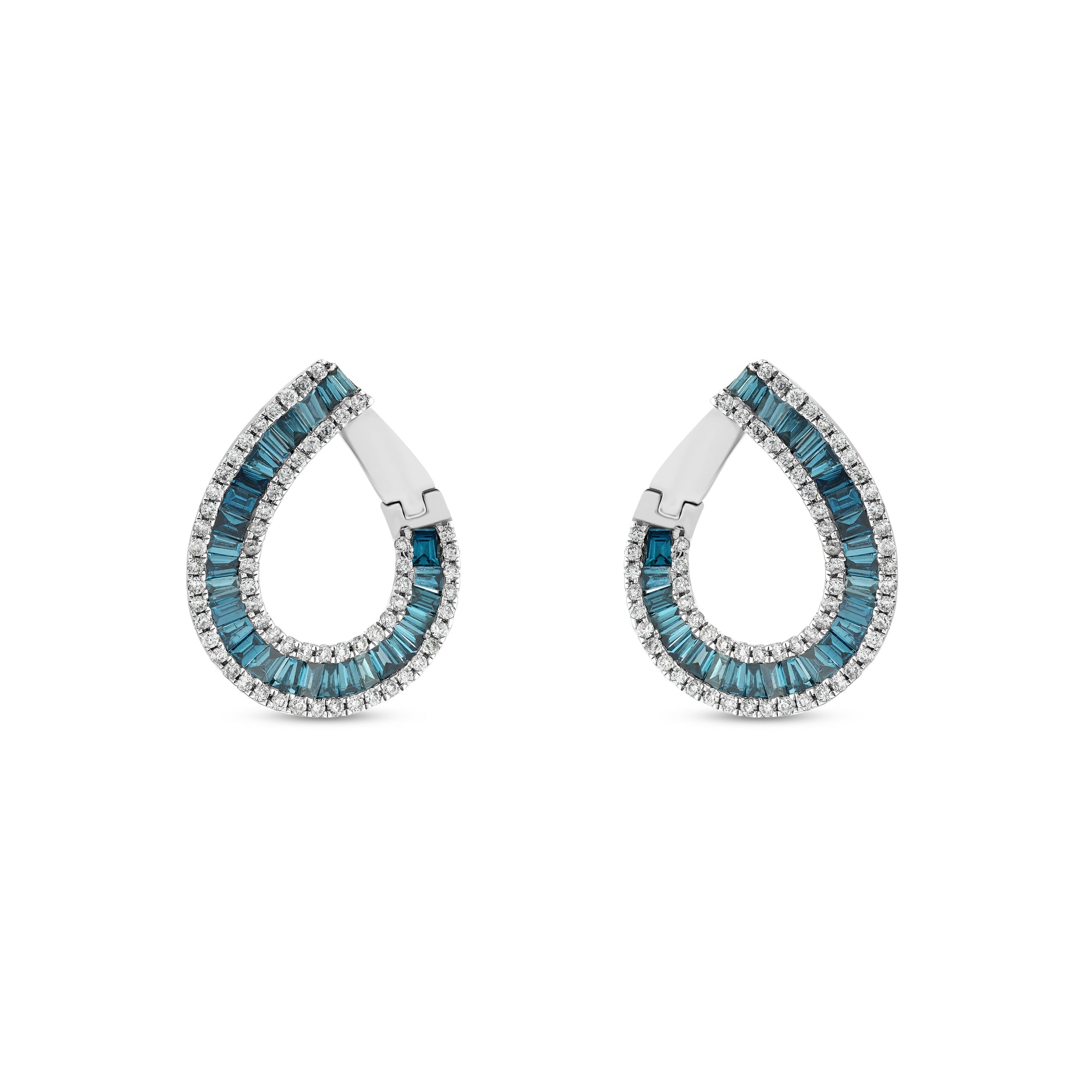 Blue Diamond Earrings