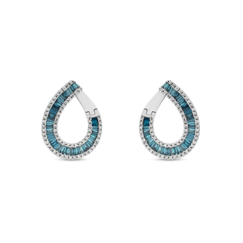 Blue Diamond Earrings