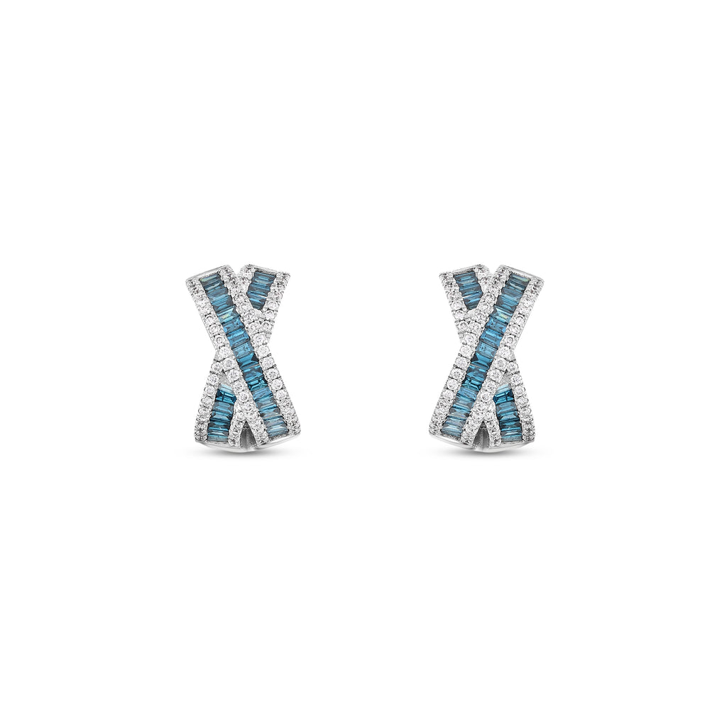 Blue Diamond Earrings
