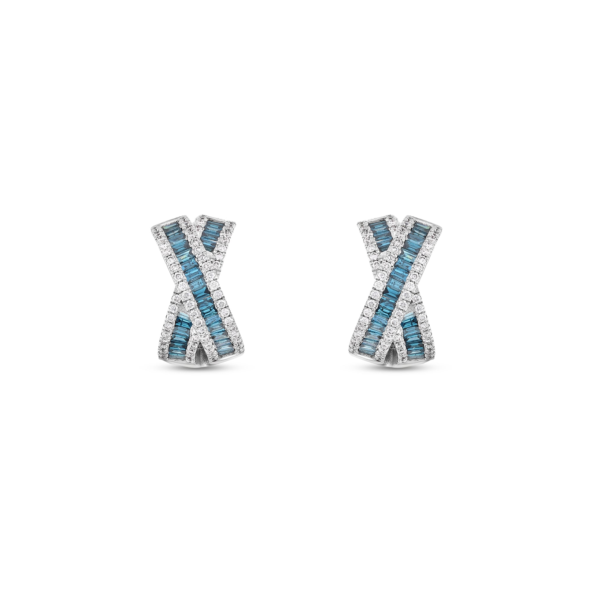 Blue Diamond Earrings