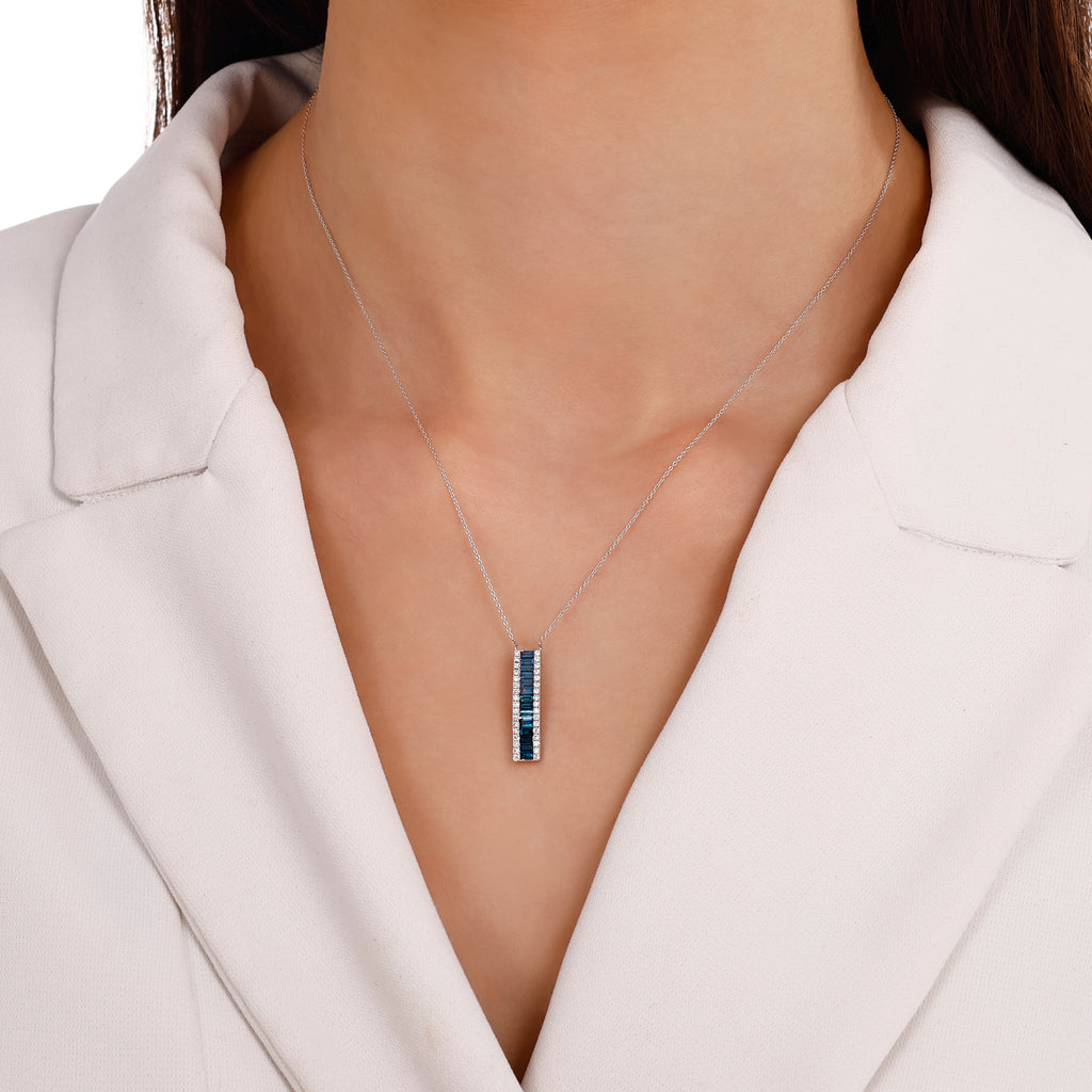 Blue Diamond Necklace