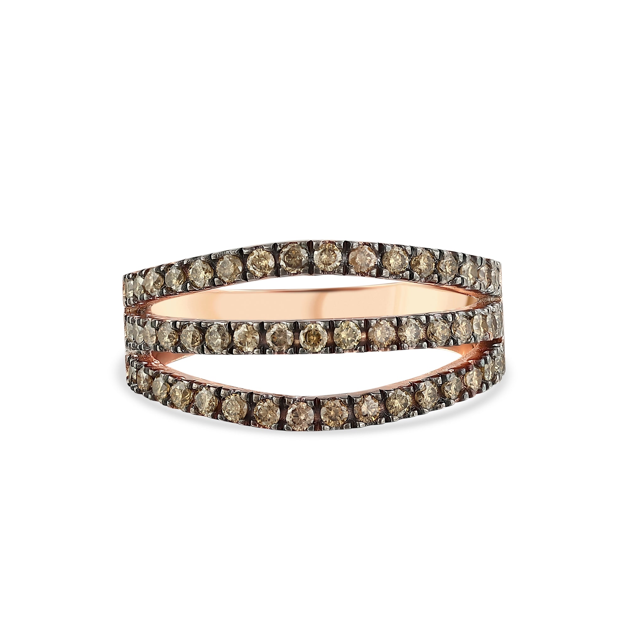 3-Row Chocolate Diamond Ring