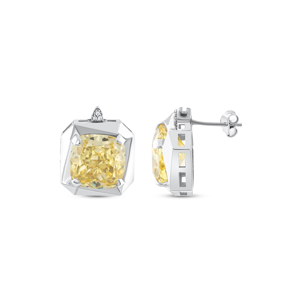 Yellow Diamond Earrings